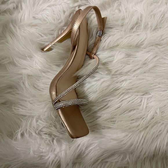 Rhinestone Decor Slingback Stiletto Heeled Sandals - Picture 6 of 7